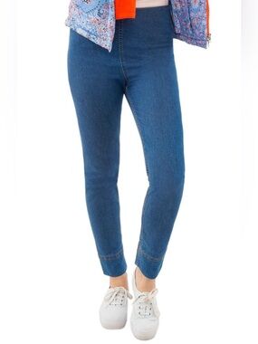 Gretchen Scott Gripeless Denim Pants Women’s Size XL Pull On Notch Hem Stretch